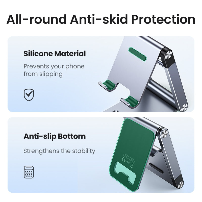 Soporte para teléfono/tableta regulabe de aluminio